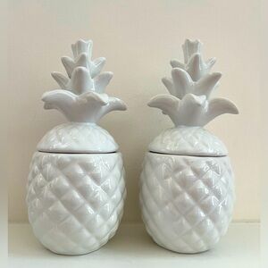 Set of 2 Pineapple Shaped Scented Soy Candles